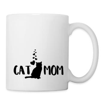 cat mom hearts - Tasse - Weiß - Rechts