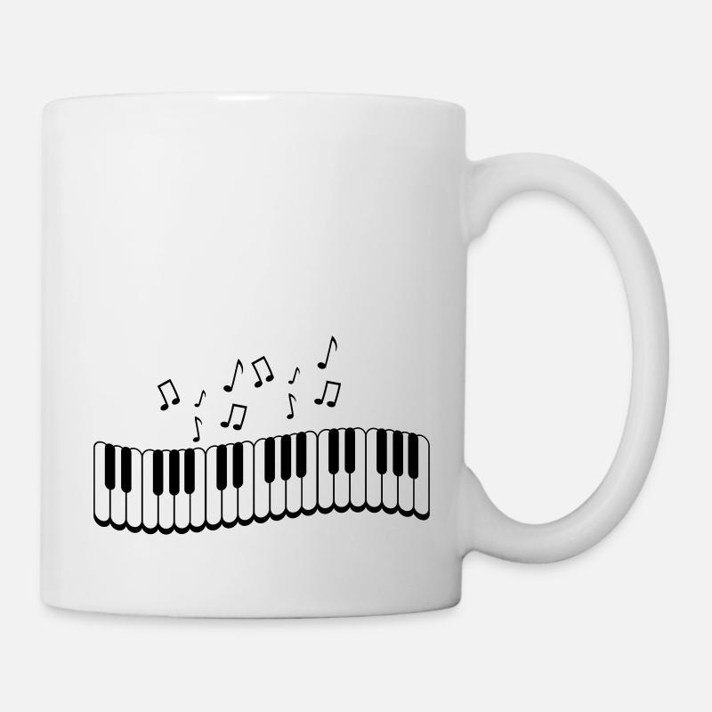 piano_noten_01 - Tasse - Weiß