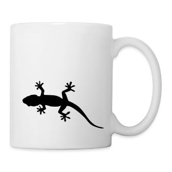 gecko form silhouette design - Tasse - Weiß - Rechts