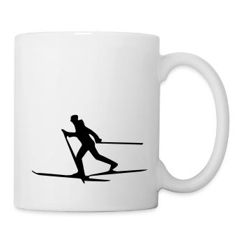 ski fahrer silhouette - Tasse - Weiß - Rechts