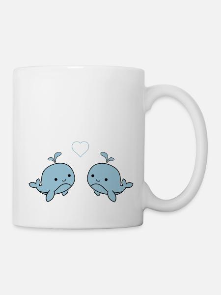baby_wale_verliebt - Mug - white