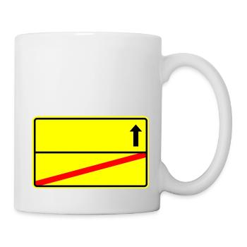 Ortsschild Vorlage - Tasse - Weiß - Rechts