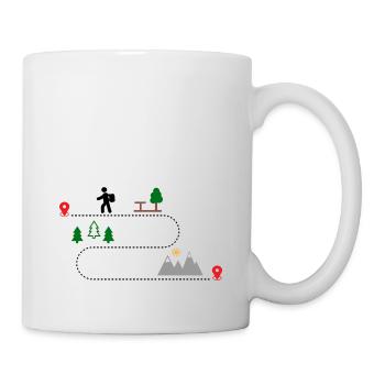 wandern - Tasse - Weiß - Rechts