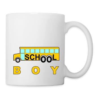schule school boy schule schulbus #schule %schule - Tasse - Weiß - Rechts