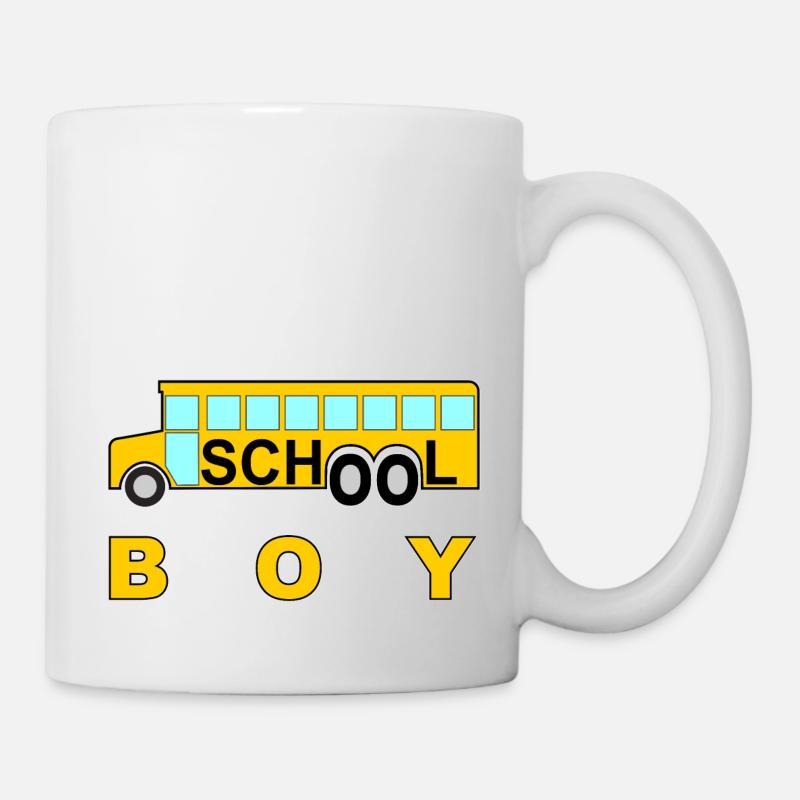 école écolier école autobus scolaire # école% école - Mug blanc - blanc