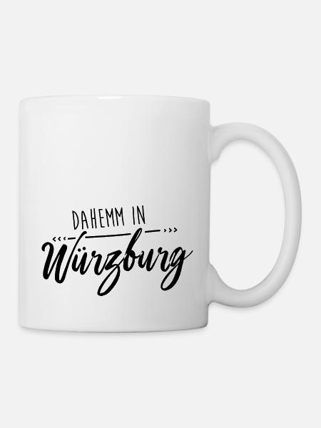 fränkisch - dahemm in Würzburg - Tasse - Weiß