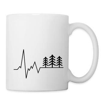 forêt de battement de coeur - Mug blanc - blanc - Droite