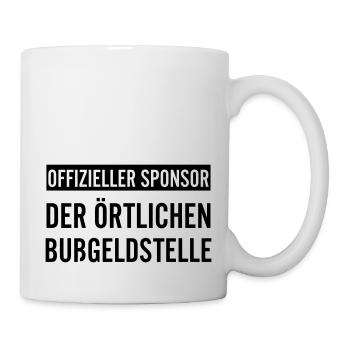 Offizieller Sponsor der Örtlichen Bußgeldstelle - Tasse - Weiß - Rechts