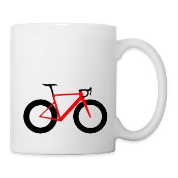 Racing bike red - Mug - white - Right
