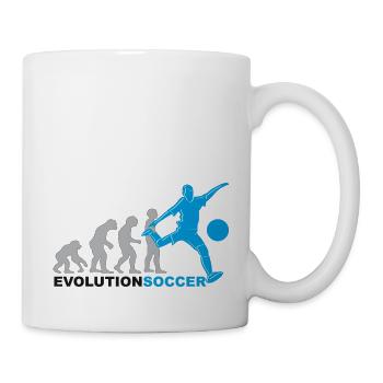 Football, joueur de football, soccer, évolution - Mug blanc - blanc - Droite