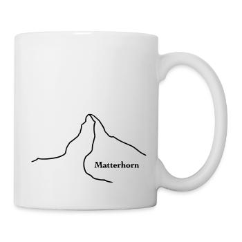Matterhorn mit Text - Tasse - Weiß - Rechts