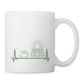 EKG voiture électrique e-mobilité électrique avenir - Mug blanc - blanc - Droite