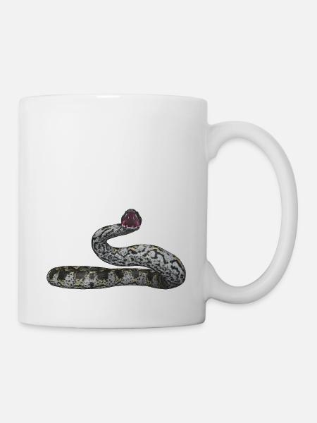 Abgottschlange, Boa Constrictor, Schlange - Tasse - Weiß