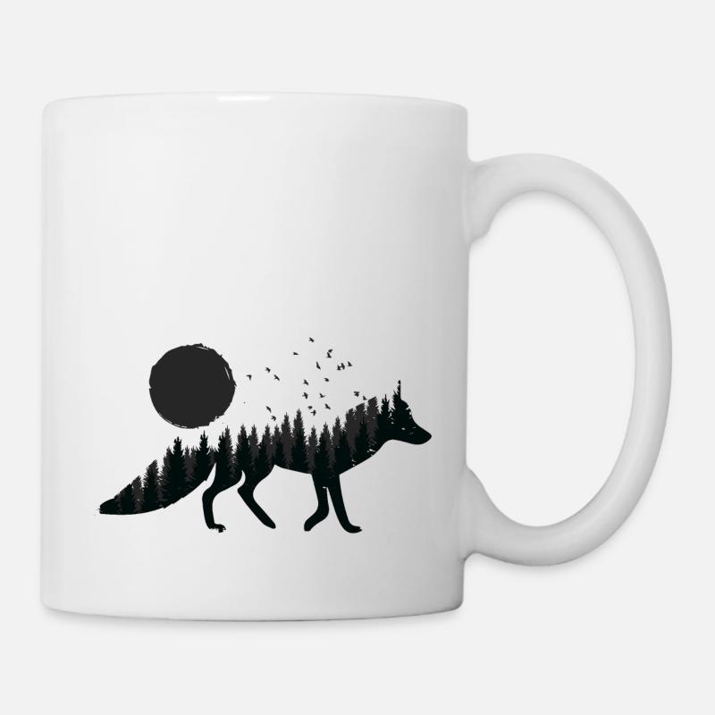 Fuchs im wilden Wald Natur - Tasse - Weiß