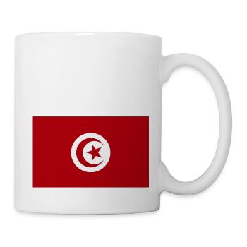 Tunesien Flagge - Tasse - Weiß - Rechts