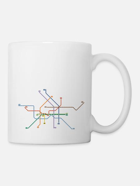 Metro Berlin - Tasse - Weiß