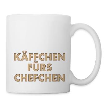 Käffchen fürs Chefchen - Tasse - Weiß - Rechts