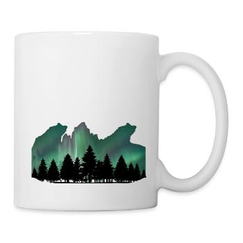 Northern Lights Forest by the Manzanita's - Mug - white - Right