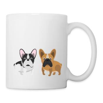 Two Bulls - French Bulldog - Mug - white - Right