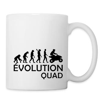 Evolution quad / humor quad biking - Mug - white - Right