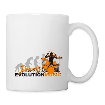 Drums, drummer, drums, evolution music - Mug - white - Right