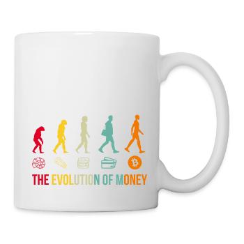 Money Evolution Bitcoin Crypto - Tasse - Weiß - Rechts