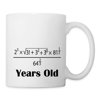 Years old math school gift formula profession - Mug - white - Right