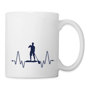 Stand up Paddle cardiaque rythme Sup Design - Mug blanc - blanc - Droite
