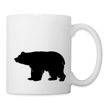 Bear silhouette - Mug - white - Right