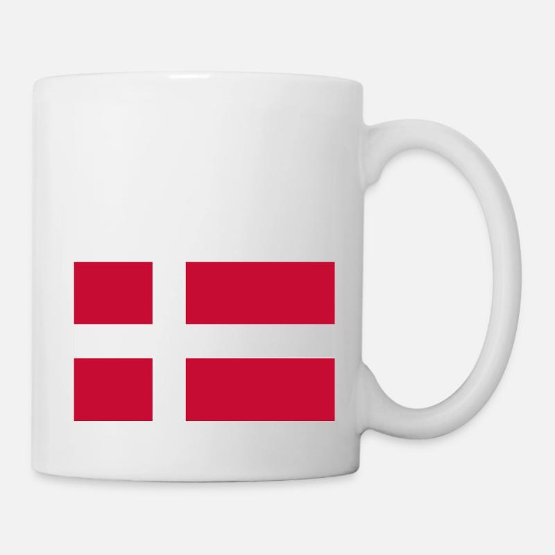 Dänemark Flagge - Tasse - Weiß