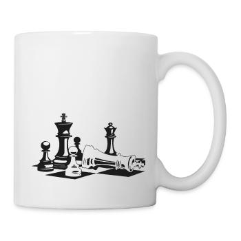 Schach Sport Schachmeister Denksport Geschenk - Tasse - Weiß - Rechts