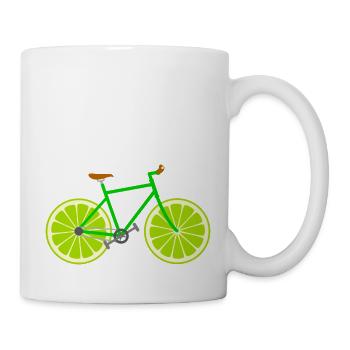 Bicycle fruit fruit lime - Mug - white - Right