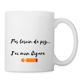 mon cigare - Mug blanc - blanc - Droite