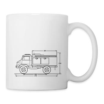 Unimog - Oldtimer - Universal Motorgerät - Mug blanc - blanc - Droite