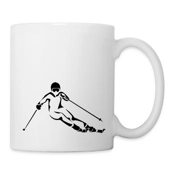 Ski Skiing Snowboard Snowboarder - Tasse - Weiß - Rechts