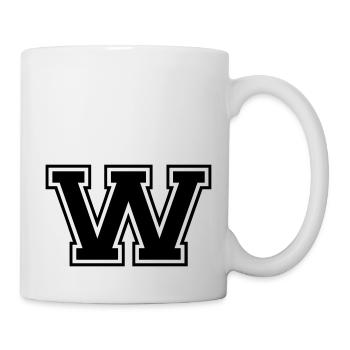 Letter W Team Football Baseball Basketball University - Mug - white - Right
