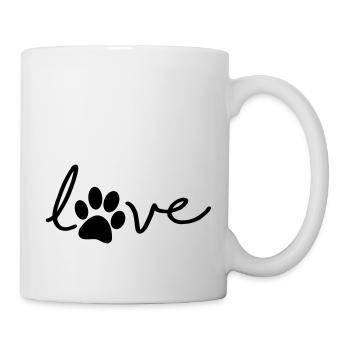 Love. Dogs or cats paws. Animal Day - Mug - white - Right