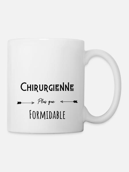 Chirurgienne plus que formidable humour citation - Mug blanc - blanc