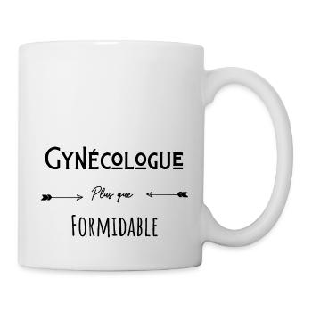Gynécologue plus que formidable humour citation - Mug blanc - blanc - Droite