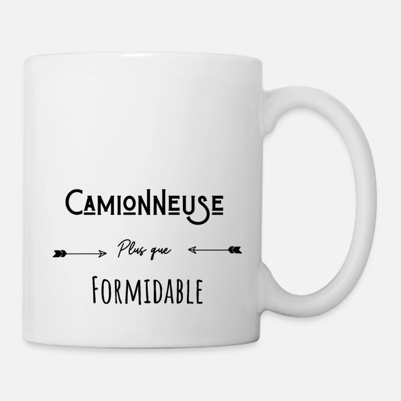 Camionneuse plus que formidable humour citation - Mug blanc - blanc