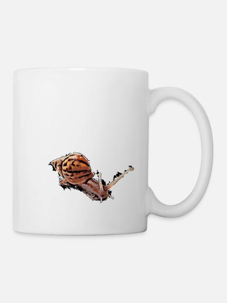 snail with dots - Mug - white