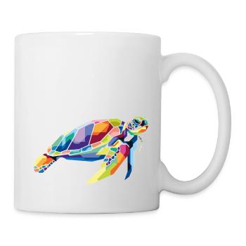 Sea Turtle illustration - Meeres Schildkröte - Mug - white - Right