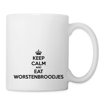 DUTCH KEEP CALM AND EAT SAUSAGE ROLLS BLACK - Mug - white - Right