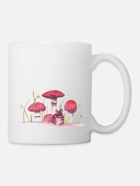Mouse and fungi - Mug - white