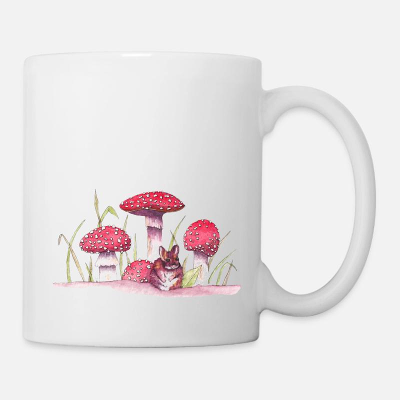 Mouse and fungi - Mug - white