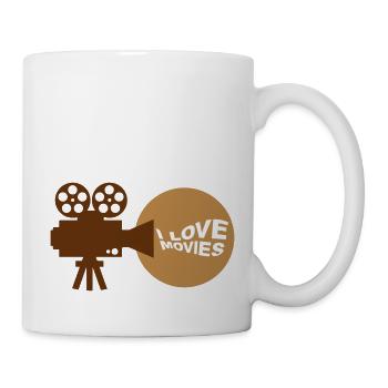Ich liebe Kino Light 3c Kinoprojektor - Tasse - Weiß - Rechts