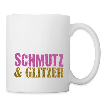 Muddy run shirt mud Schmutz Glitzer Lauf Frauen - Tasse - Weiß - Rechts
