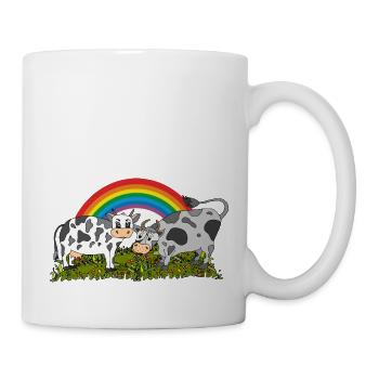 Kuh und Bulle - Tasse - Weiß - Rechts