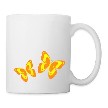 Butterfly Butterfly Insects Spring Summer colorful - Mug - white - Right