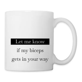 weight training guacamole lifting geek inspiration - Tasse - Weiß - Rechts